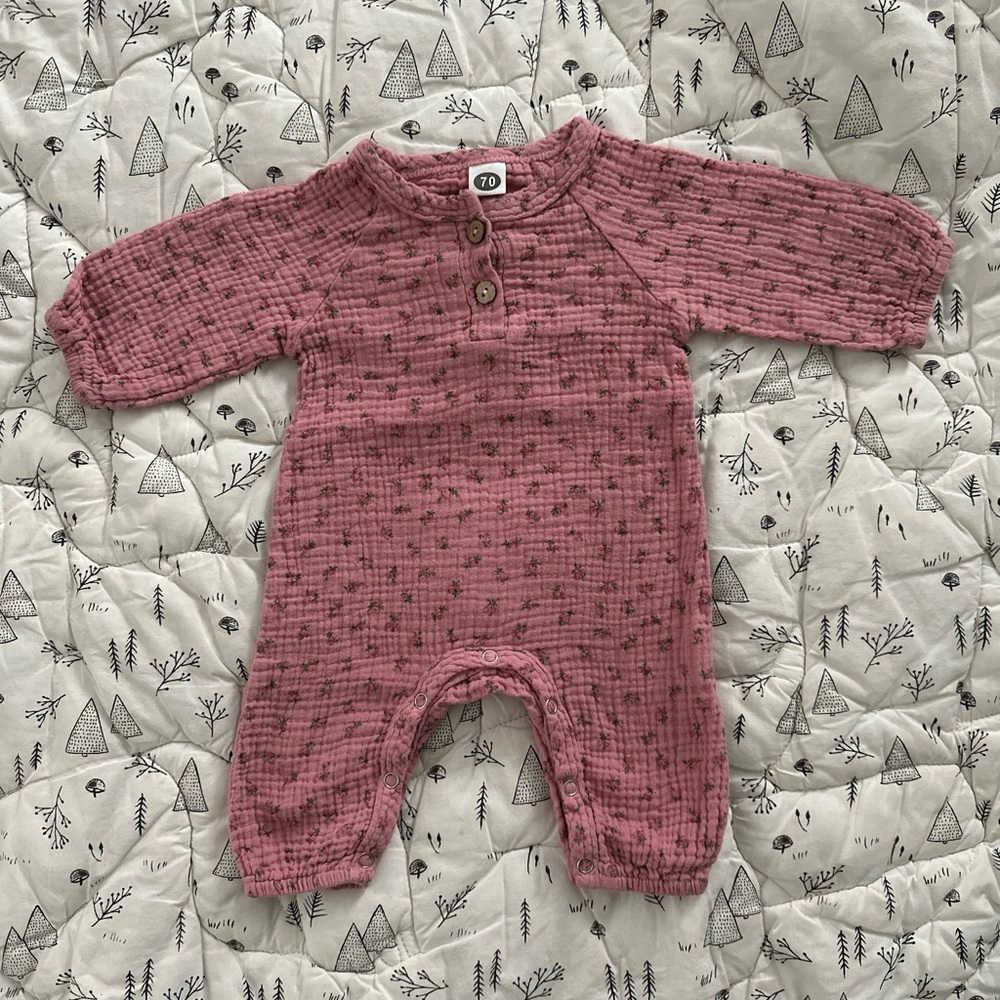 Cozy Pink Textured Footie for Kids